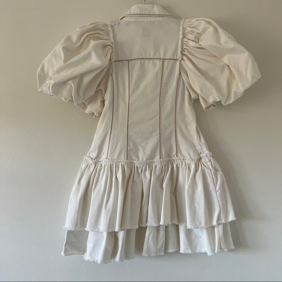 AJE Reclaim Denim Mini Dress Ivory • Size 10 • RRP $395 - Picture 11 of 16